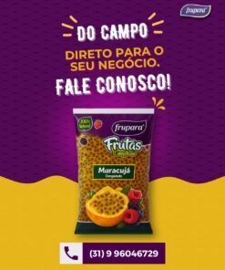 Maracujá polpa integral embalagens 01 e 10 kg